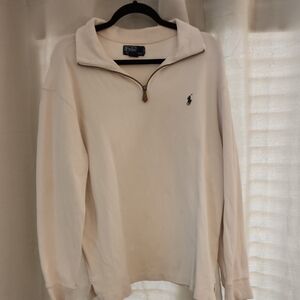 Polo by Ralph Lauren Off-White Zip-Up Sweater